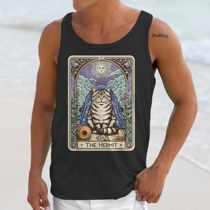 The Hermit Cat Tarot Card Introvert By Georgi Unisex Tank Top The Hermit Cat Tarot Card Introvert By Georgi Unisex Tank Top