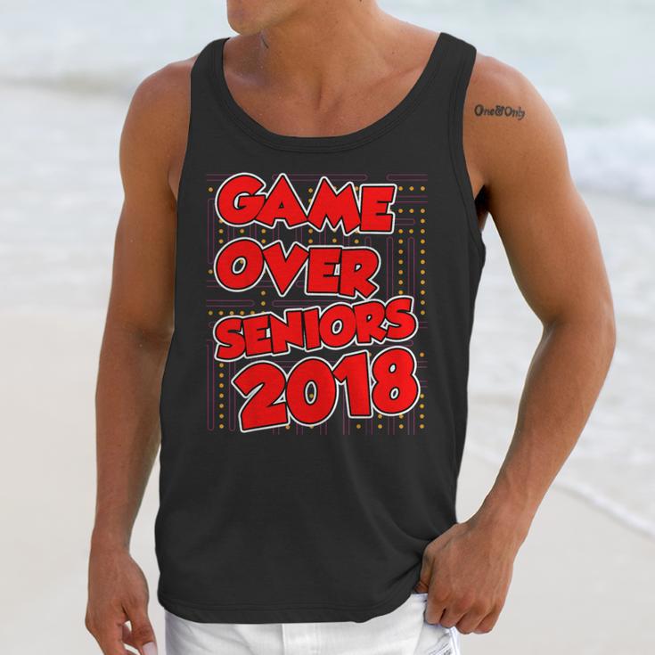 High School Graduation Tshirt Game Over Senior Class Of 2018 Unisex Tank Top