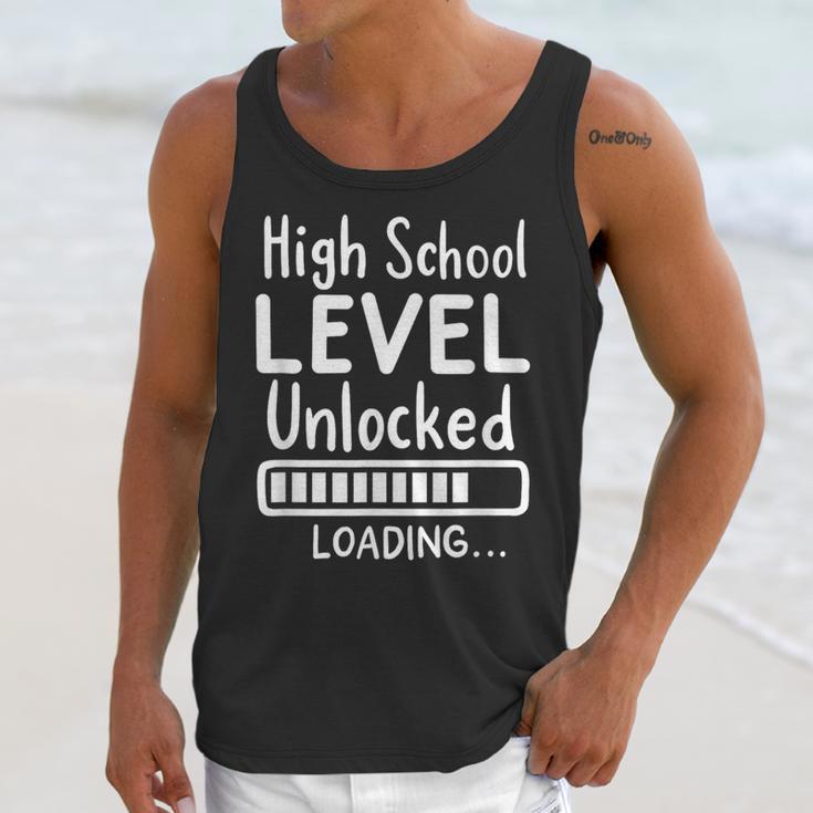 High School Level Unlocked Gamer Graduation Apparel Unisex Tank Top