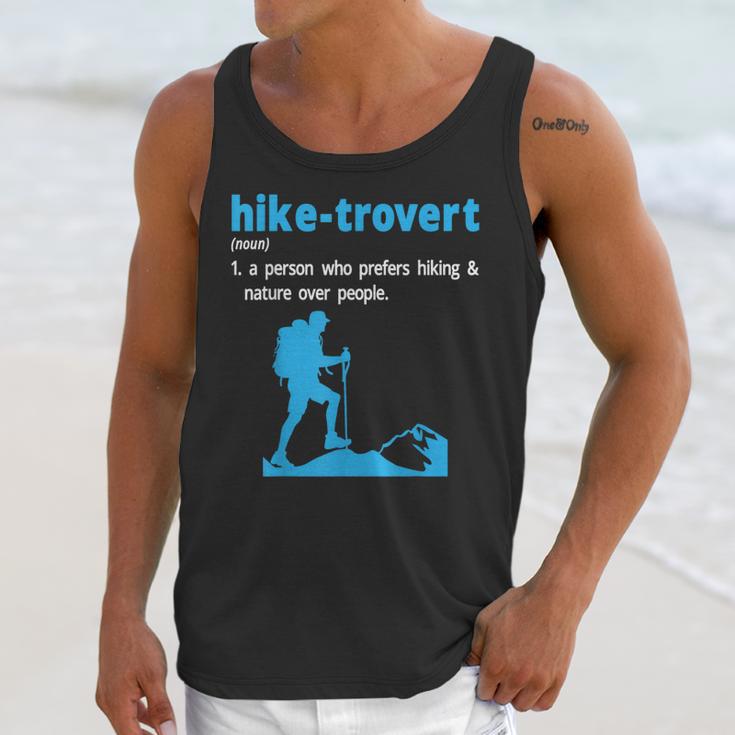 Hike-Trovert Hiking Humor Definition Introvert Unisex Tank Top