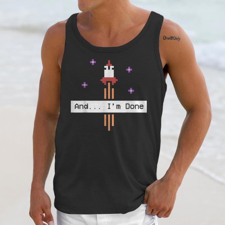 And I'm Done Rocket Graduation Retro Look Unisex Tank Top