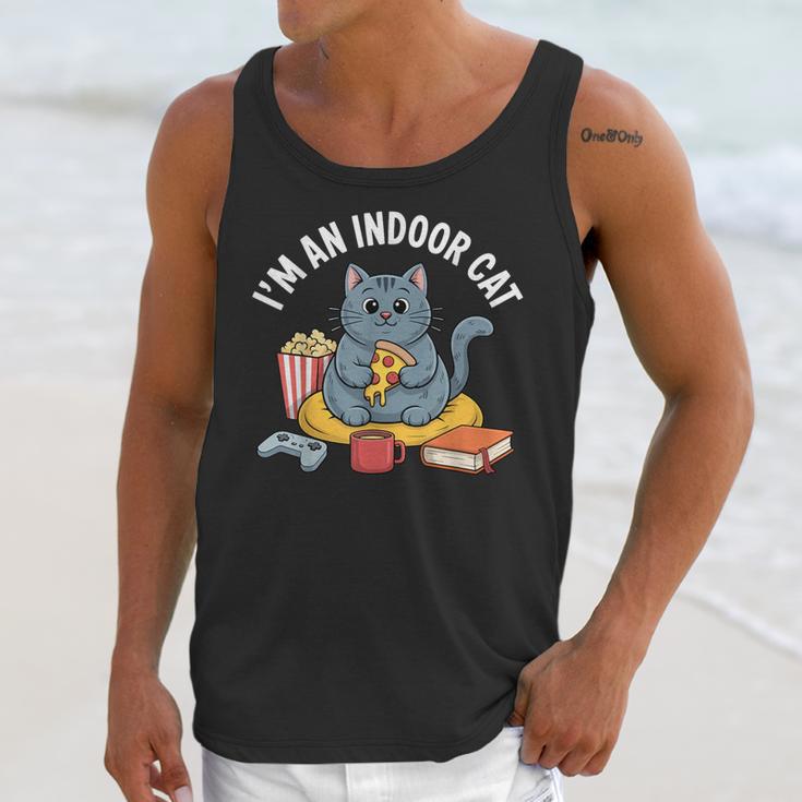 I'm An Indoor Cat Introvert Pizza Popcorn Book Gamer Cat Unisex Tank Top I'm An Indoor Cat Introvert Pizza Popcorn Book Gamer Cat Unisex Tank Top
