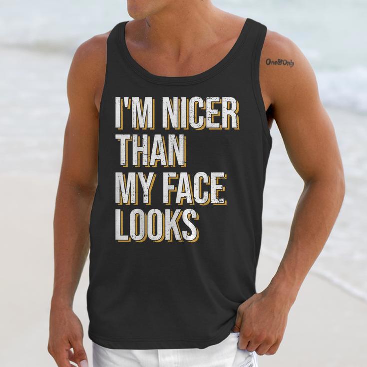I'm Nicer Than My Face Looks Introverted Introverts Unisex Tank Top I'm Nicer Than My Face Looks Introverted Introverts Unisex Tank Top