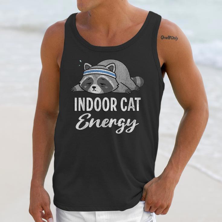 Indoor Cat Energy Raccoon Introvert Anti Social Mascot Unisex Tank Top Indoor Cat Energy Raccoon Introvert Anti Social Mascot Unisex Tank Top
