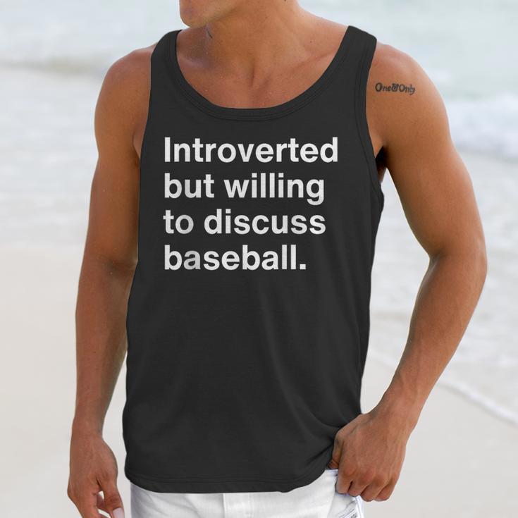 Introvert Baseball Player Fan Unisex Tank Top Introvert Baseball Player Fan Unisex Tank Top