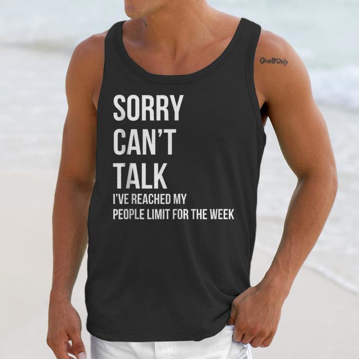 Introvert Can't Talk Reached People Limit For The Week Unisex Tank Top