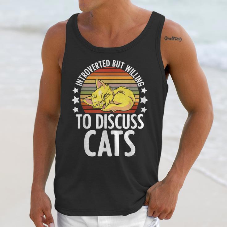 Introvert Cat Kitten Quote For Feline Whisperer Unisex Tank Top