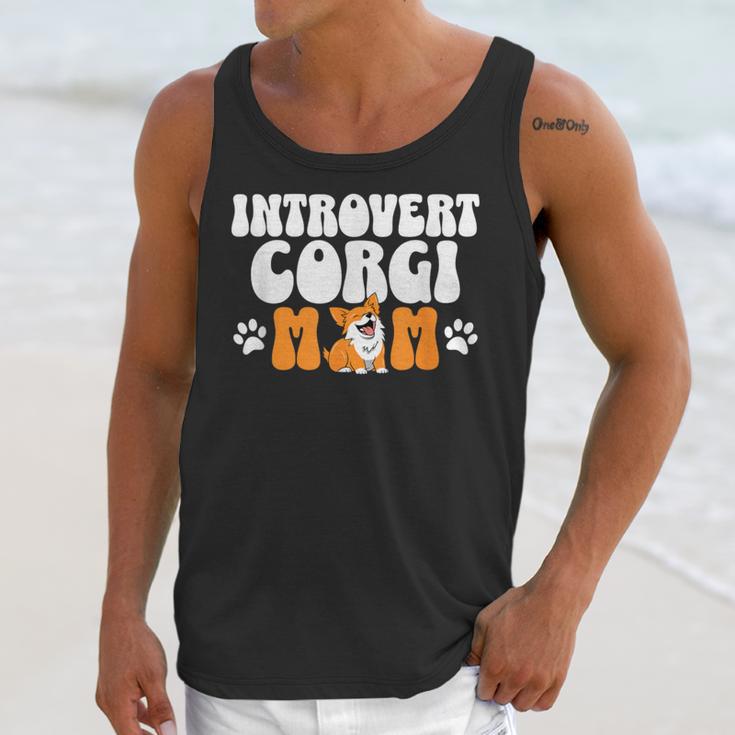 Introvert Corgi Mom Dog Pet Morca Works Dog For Men Women Unisex Tank Top