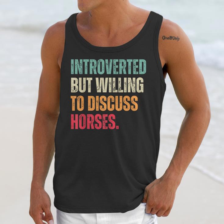 Introvert Cute Horse Lover Horse Riding Equestrian Unisex Tank Top