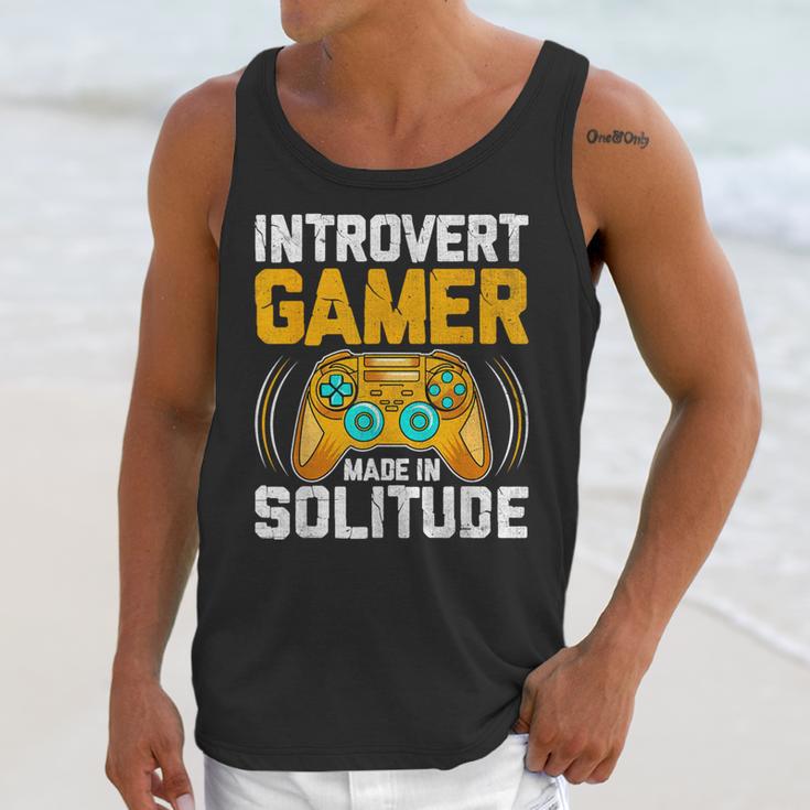 Introvert Gamer Video Games Anti Social Team Player Unisex Tank Top