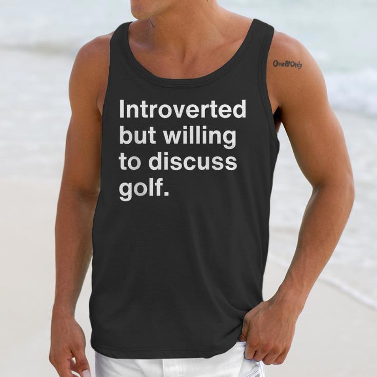 Introvert Golf Introverted Golfer Unisex Tank Top