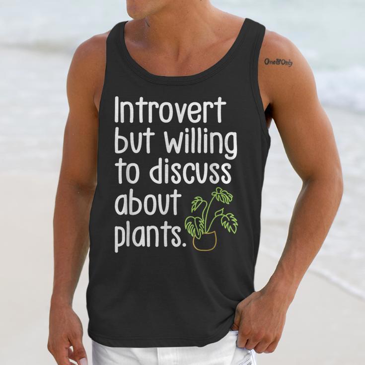 Introvert Humorous Plant Lover Gardening Unisex Tank Top