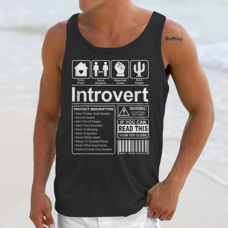 Introvert Label Antisocial Loner Socially Awkward Unisex Tank Top Introvert Label Antisocial Loner Socially Awkward Unisex Tank Top