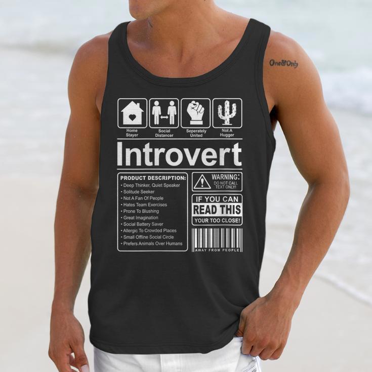 Introvert Label Antisocial Loner Socially Awkward Unisex Tank Top Introvert Label Antisocial Loner Socially Awkward Unisex Tank Top