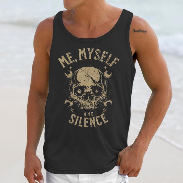 Introvert Relaxation Me Myself And Silence Skull Mechanic Unisex Tank Top Introvert Relaxation Me Myself And Silence Skull Mechanic Unisex Tank Top