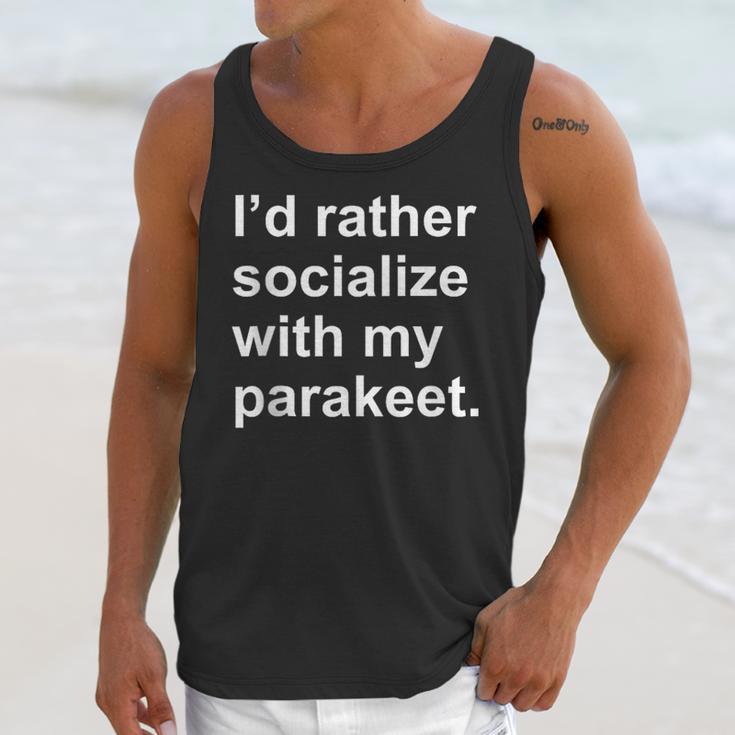 Introvert Sarcastic Parakeet Owner Unisex Tank Top Introvert Sarcastic Parakeet Owner Unisex Tank Top