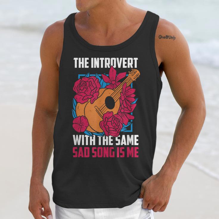 Introvert Singers Singing Sad Song Classical Music Lovers Unisex Tank Top