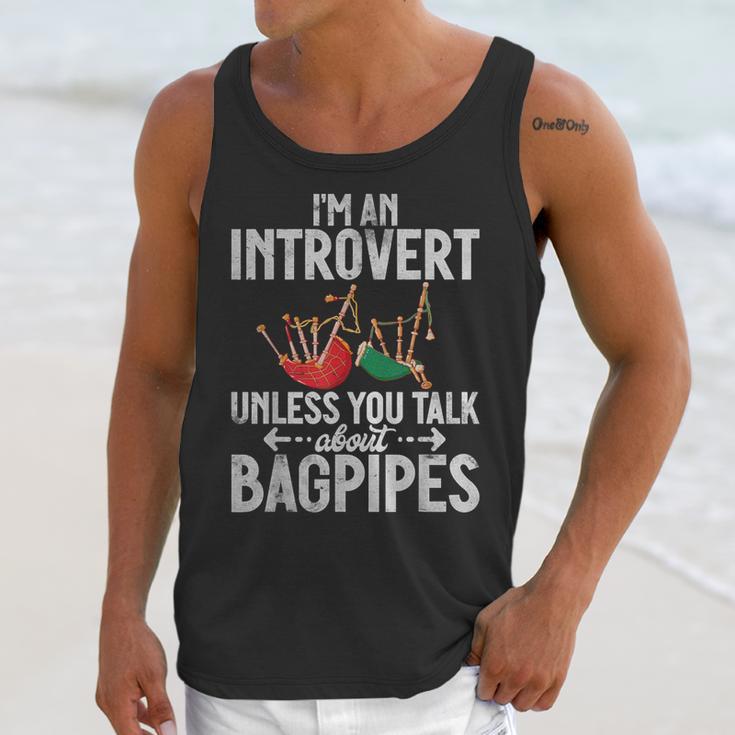 Im An Introvert Unless You Talk About Bagpipes Bagpiper Unisex Tank Top Im An Introvert Unless You Talk About Bagpipes Bagpiper Unisex Tank Top