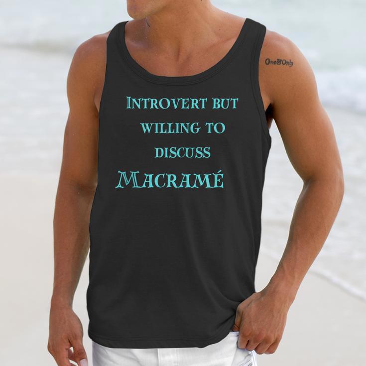 Introvert But Willing To Discuss Macramé Unisex Tank Top Introvert But Willing To Discuss Macramé Unisex Tank Top