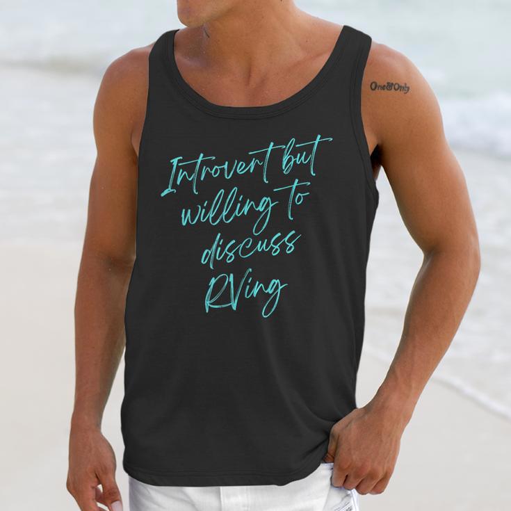 Introvert But Willing To Discuss RVing Unisex Tank Top Introvert But Willing To Discuss RVing Unisex Tank Top