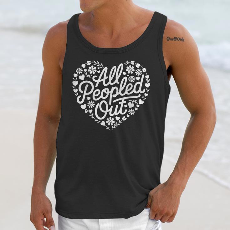 Introverted All Peopled Out Unisex Tank Top Introverted All Peopled Out Unisex Tank Top