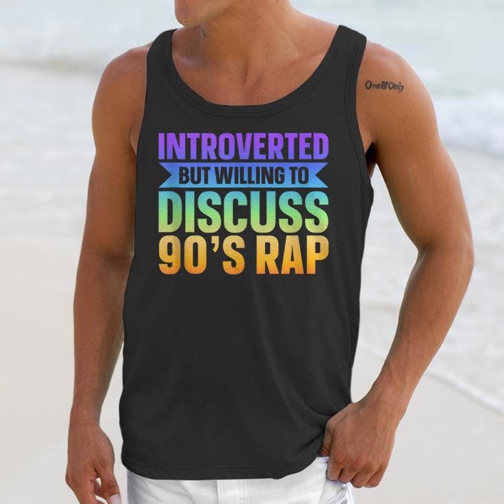 Introverted But Willing To Discuss 90's Rap Unisex Tank Top Introverted But Willing To Discuss 90's Rap Unisex Tank Top