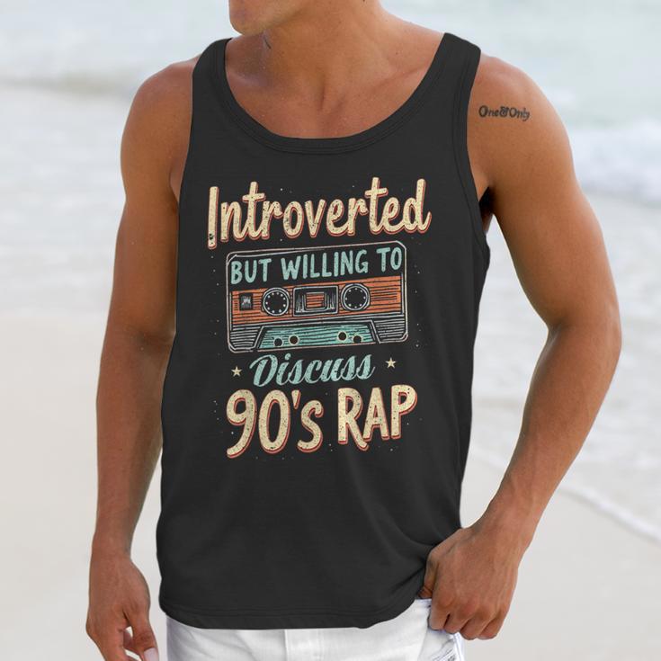 Introverted But Willing To Discuss 90s Rap Unisex Tank Top Introverted But Willing To Discuss 90s Rap Unisex Tank Top