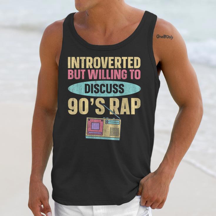 Introverted But Willing To Discuss 90's Rap Unisex Tank Top Introverted But Willing To Discuss 90's Rap Unisex Tank Top