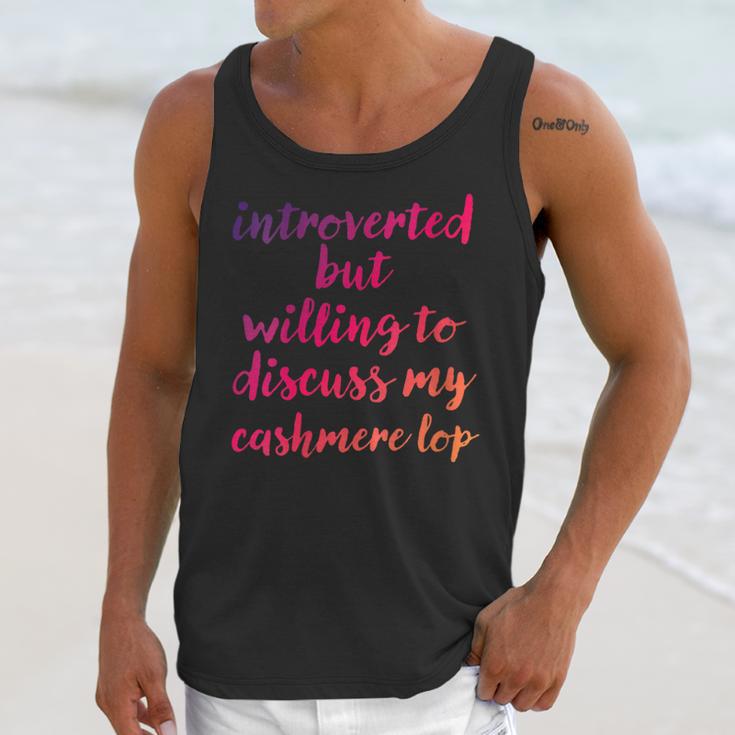 Introverted Willing To Discuss Cashmere Lop Introvert Unisex Tank Top Introverted Willing To Discuss Cashmere Lop Introvert Unisex Tank Top