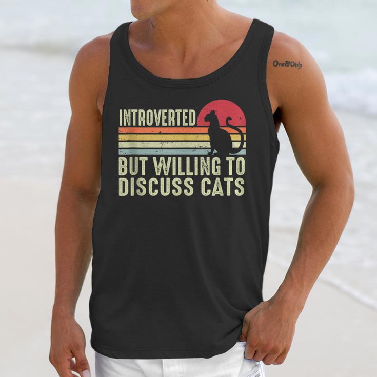 Introverted But Willing To Discuss Cats Kitten Pet Lover Unisex Tank Top