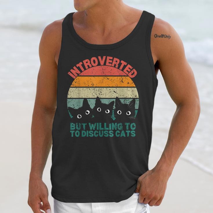 Introverted But Willing To Discuss Cats Unisex Tank Top Introverted But Willing To Discuss Cats Unisex Tank Top