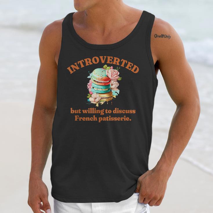 Introvert's Passion For French Patisserie Macarons Unisex Tank Top Introvert's Passion For French Patisserie Macarons Unisex Tank Top