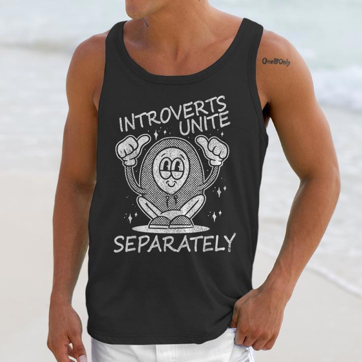 Introverts Unite Anti-Social Shy Person Joke Unisex Tank Top