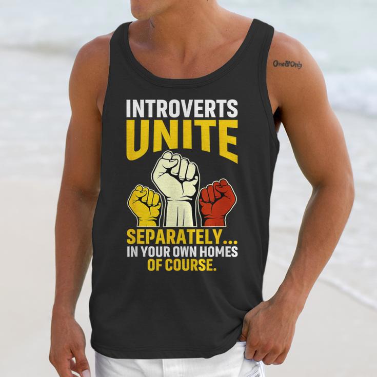 Introverts Unite Introvert Antisocial Anti Social Unisex Tank Top