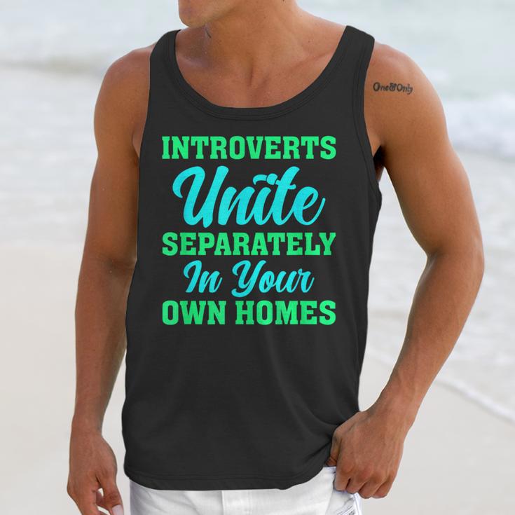 Introverts Unite Introvert Antisocial Sarcasm Anti Social Unisex Tank Top