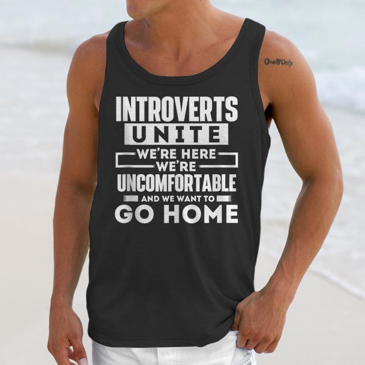 Introverts Unite Quiet Observer Introverted Antisocial Unisex Tank Top