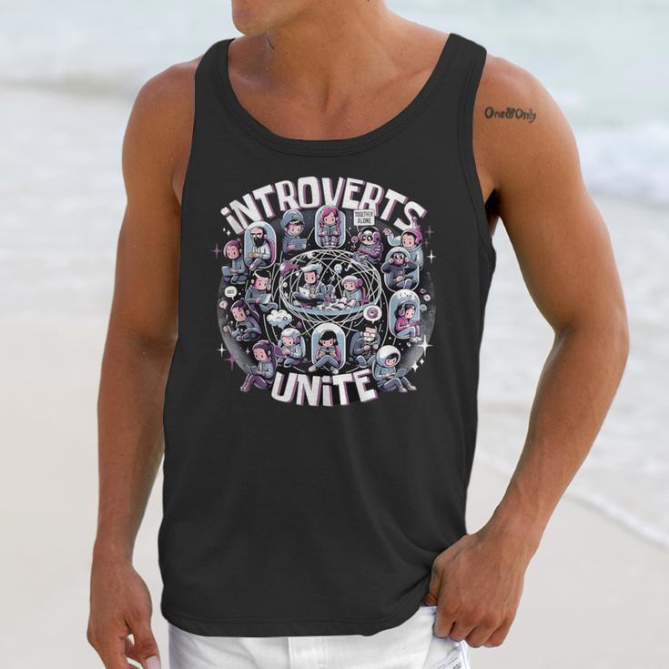 Introverts Unite Quirky Solitude Unisex Tank Top Introverts Unite Quirky Solitude Unisex Tank Top