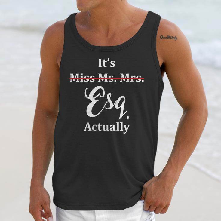 Its Esq Actually Female Lawyer Graduation Pass The Bar Exam Unisex Tank Top