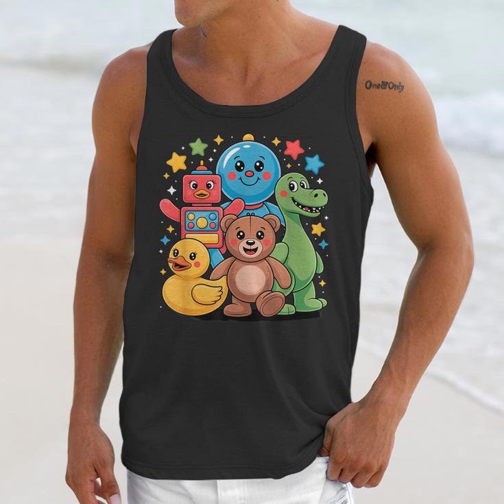 Kidcore Aesthetic Retro Vibes Colorful Cartoon Nostalgia Unisex Tank Top