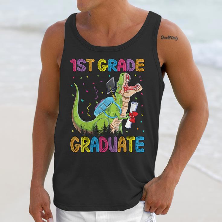 Kids 1st Grade Graduate Dinosaur Trex 1st Grade Graduation Unisex Tank Top