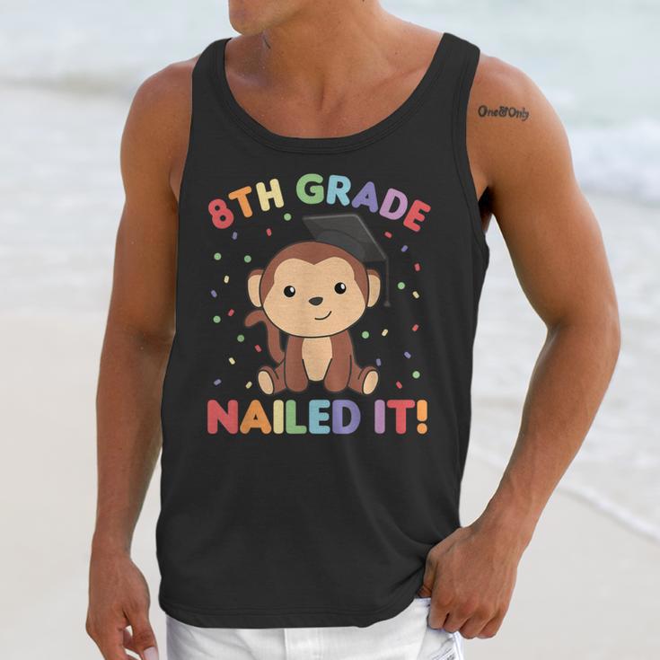 Kids 8th Grade Nailed It Monkey Graduation Unisex Tank Top