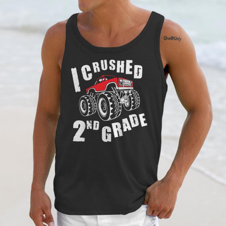 Kids I Crushed 2nd Grade Monster Truck School Graduation Unisex Tank Top