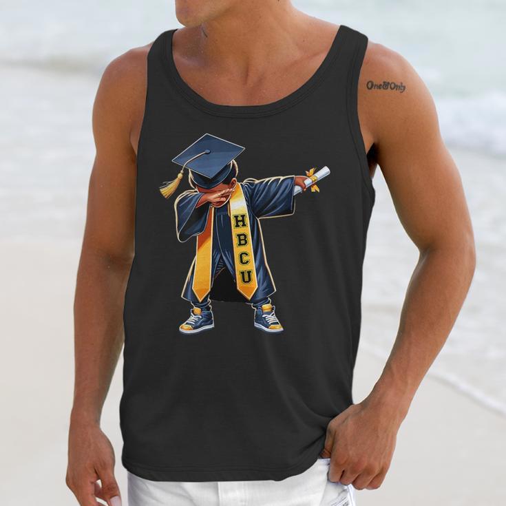 Kids HBCU Boys Grad Dabbing Graduation Unisex Tank Top