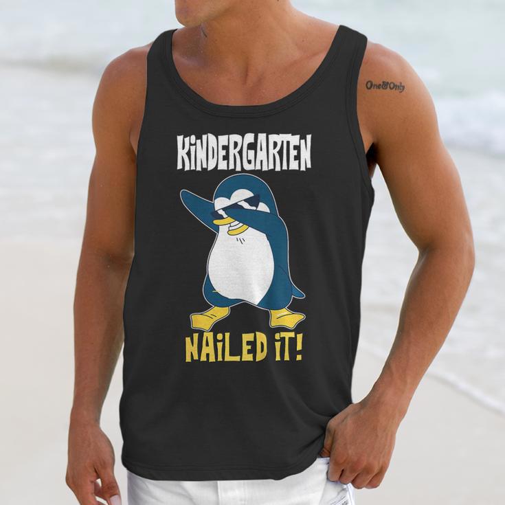 Kids Kindergarten Dabbing Penguin Nailed It Graduation Class 2021 Unisex Tank Top