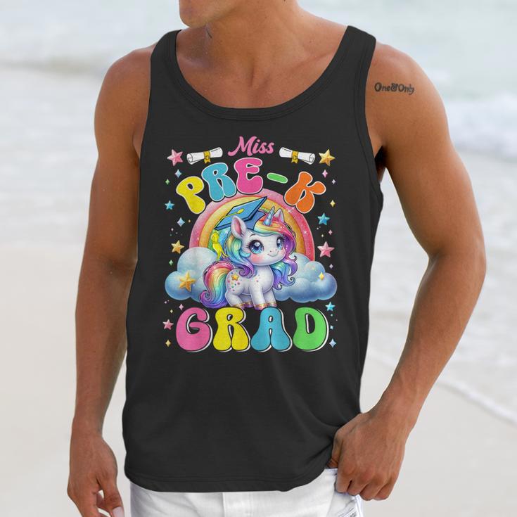 Kids Miss Pre-K Grad Graduation Cute Unicorn Rainbow Girls Unisex Tank Top