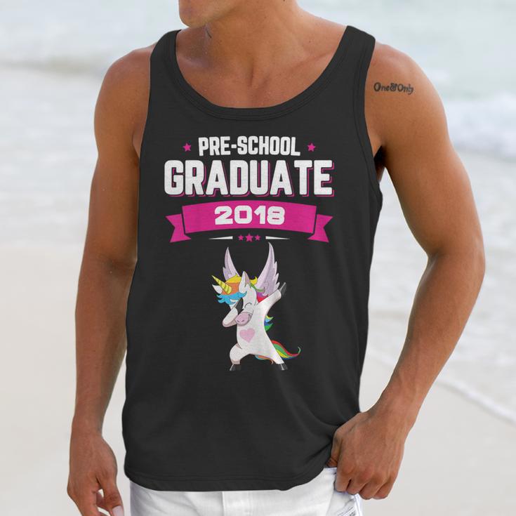Kids Preschool Graduate 2018 Unicorn Dab Graduation Pre-K TShirt Unisex Tank Top