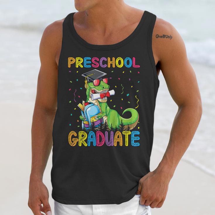 Kids Preschool Graduate T-Rex Dinosaur Preschool Graduation Unisex Tank Top