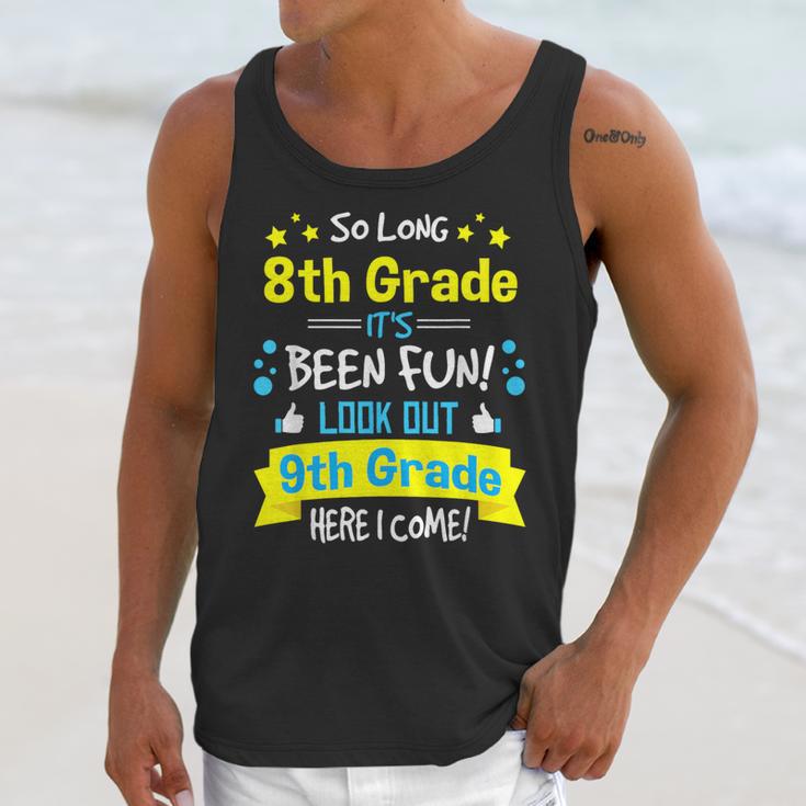 Kids So Long 8th Grade Graduation Here I Come 9th Grade Unisex Tank Top