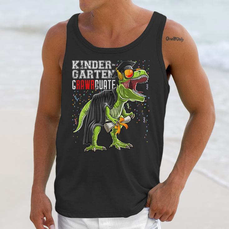 Kindergarten Grawrduate Dinosaur Graduation Cap Shirt Unisex Tank Top
