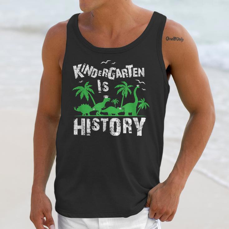 Kindergarten Is History Dinosaur Graduation Unisex Tank Top